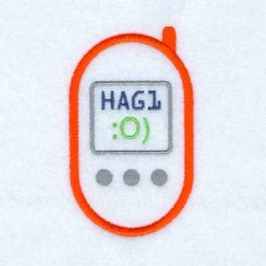 Picture of Text:  HAG1 Machine Embroidery Design