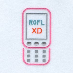 Picture of Text:  ROFL Machine Embroidery Design