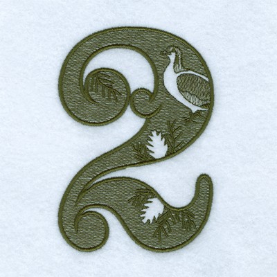 Two Turtle Doves Machine Embroidery Design