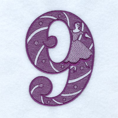 Nine Ladies Dancing Machine Embroidery Design