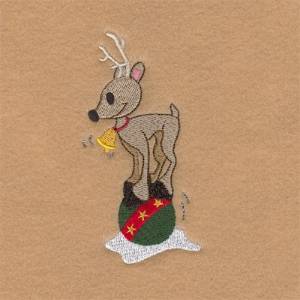 Picture of Reindeer Balancing Machine Embroidery Design