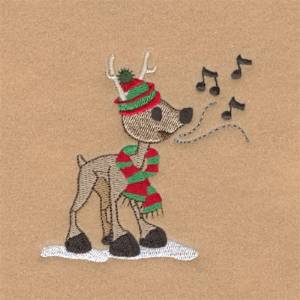 Picture of Reindeer Singing Machine Embroidery Design