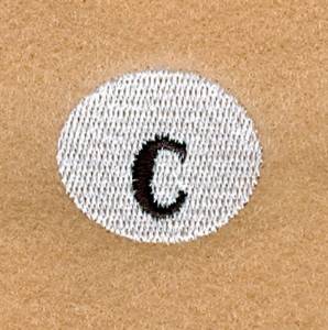 Picture of Snowball Alphabet C Machine Embroidery Design