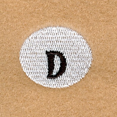 Snowball Alphabet D Machine Embroidery Design
