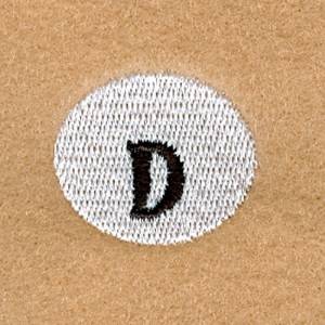 Picture of Snowball Alphabet D Machine Embroidery Design
