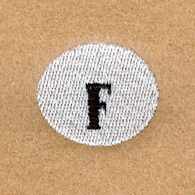 Snowball Alphabet F Machine Embroidery Design