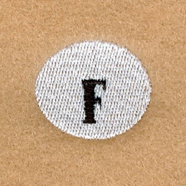Picture of Snowball Alphabet F Machine Embroidery Design