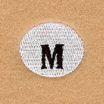 Snowball Alphabet M Machine Embroidery Design