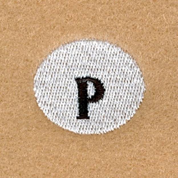 Picture of Snowball Alphabet P Machine Embroidery Design