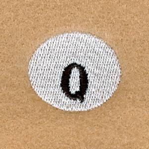 Picture of Snowball Alphabet Q Machine Embroidery Design
