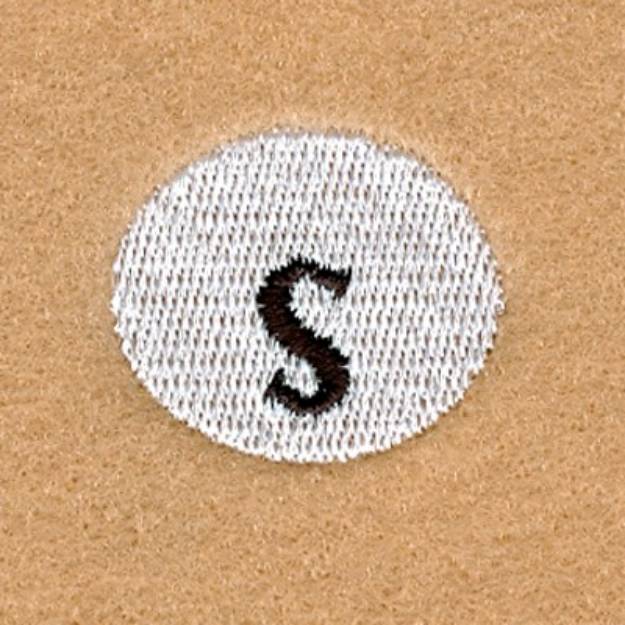 Picture of Snowball Alphabet S Machine Embroidery Design