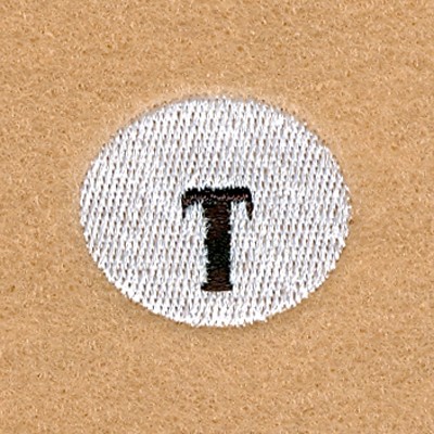 Snowball Alphabet T Machine Embroidery Design