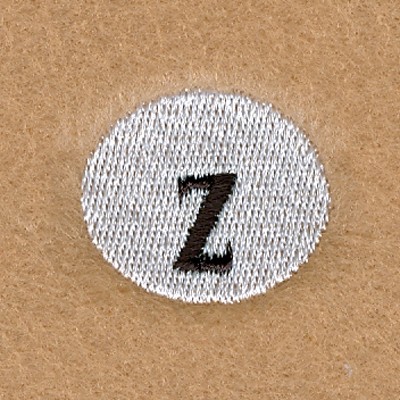 Snowball Alphabet Z Machine Embroidery Design