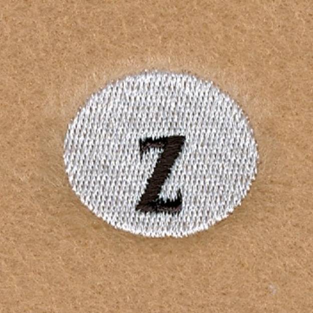 Picture of Snowball Alphabet Z Machine Embroidery Design