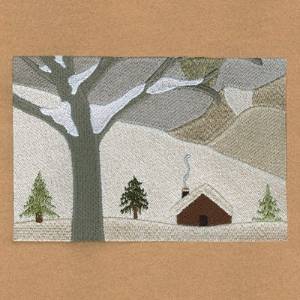 Picture of Winter Church Panel 4 Machine Embroidery Design