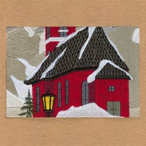 Picture of Winter Church Panel 5 Machine Embroidery Design
