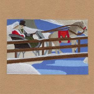 Picture of Winter Church Panel 7 Machine Embroidery Design