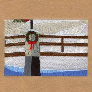 Picture of Winter Church Panel 8 Machine Embroidery Design