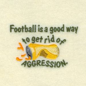 Picture of Football Aggression Machine Embroidery Design