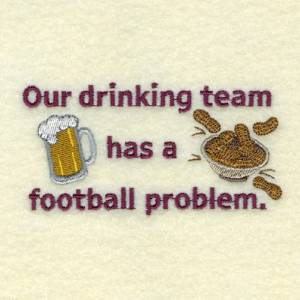 Picture of Football Drinking Team Machine Embroidery Design
