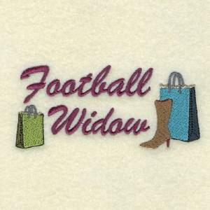 Picture of Football Widow Machine Embroidery Design