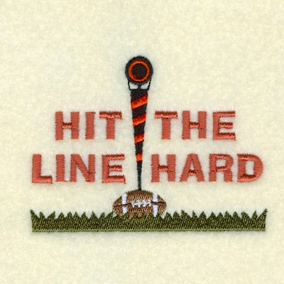 Hit the Line Hard Machine Embroidery Design