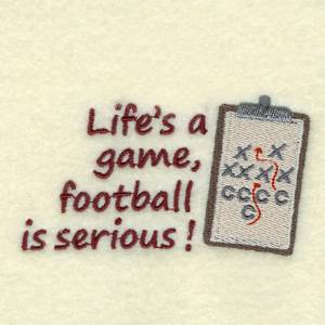 Picture of Football is Serious! Machine Embroidery Design
