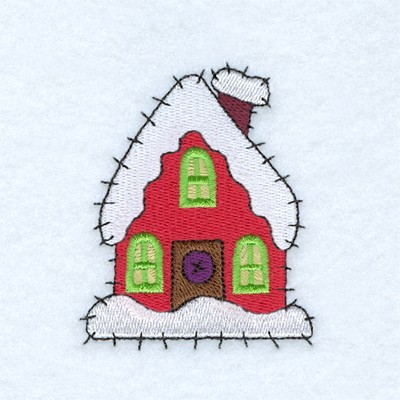 Winter Cottage Machine Embroidery Design