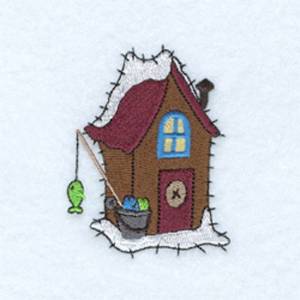Picture of Winter Ice House Machine Embroidery Design