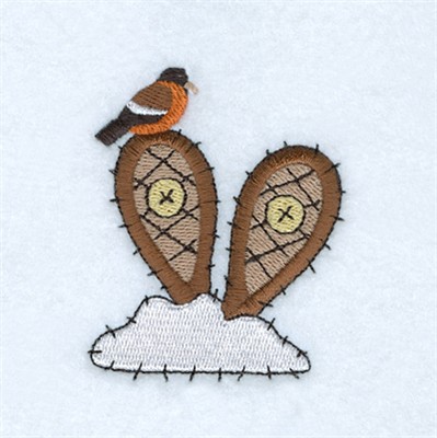 Winter Snowshoes Machine Embroidery Design