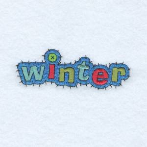 Picture of Winter Text Machine Embroidery Design