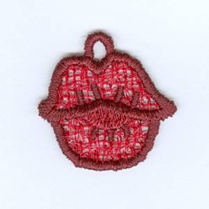 Picture of Lips Lace Charm Machine Embroidery Design