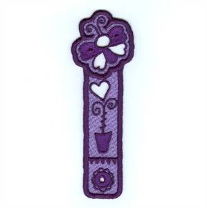 Picture of Butterfly Lace Bookmark Machine Embroidery Design