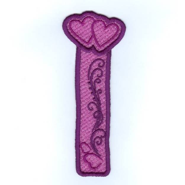 Picture of Heart Swirl Lace Bookmark Machine Embroidery Design