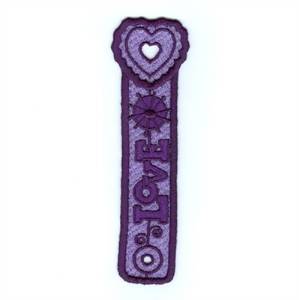 Picture of Love Lace Bookmark Machine Embroidery Design