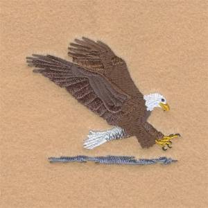 Picture of Eagle Fishing Machine Embroidery Design