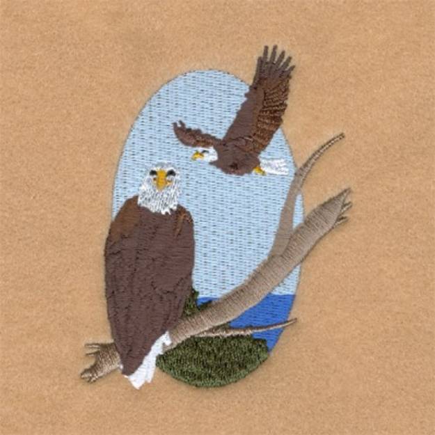 Picture of Two Eagles Machine Embroidery Design