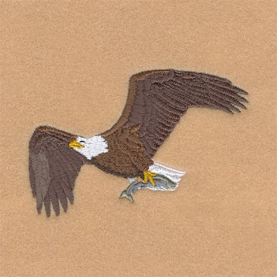 Eagle with Fish Machine Embroidery Design