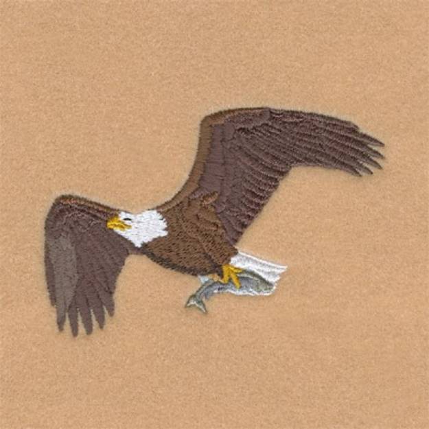 Picture of Eagle with Fish Machine Embroidery Design