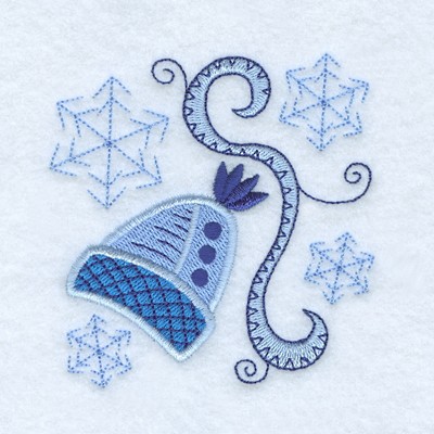 Jacobean Winter Hat Machine Embroidery Design