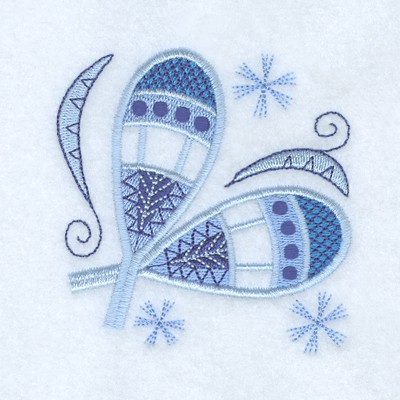 Jacobean Snowshoes Machine Embroidery Design