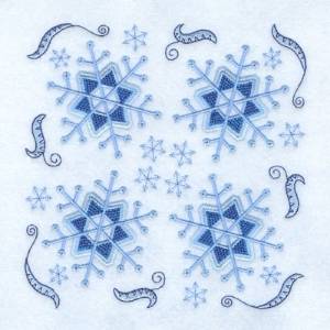 Picture of Jacobean Snowflake Square Machine Embroidery Design