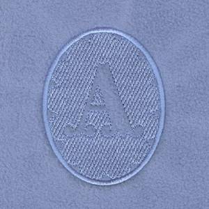 Picture of Embossed Monogram A Machine Embroidery Design