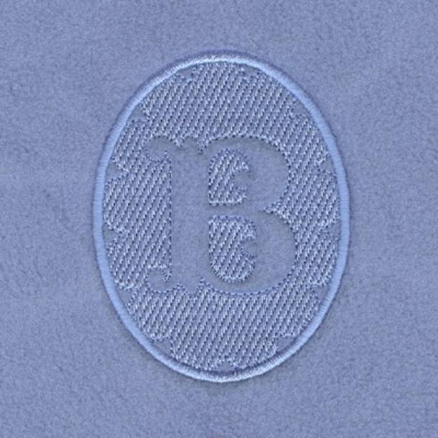 Picture of Embossed Monogram B Machine Embroidery Design