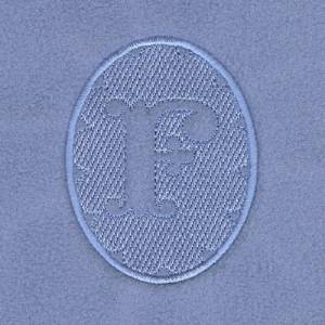 Picture of Embossed Monogram F Machine Embroidery Design