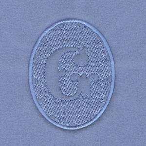 Picture of Embossed Monogram G Machine Embroidery Design