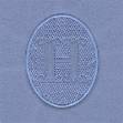 Picture of Embossed Monogram H Machine Embroidery Design