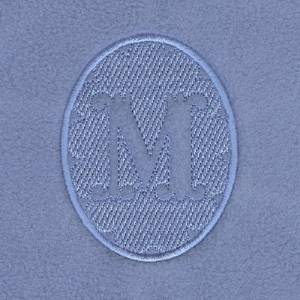Picture of Embossed Monogram M Machine Embroidery Design