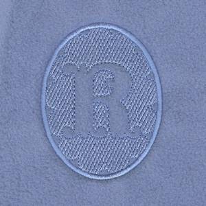 Picture of Embossed Monogram R Machine Embroidery Design