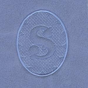 Picture of Embossed Monogram S Machine Embroidery Design